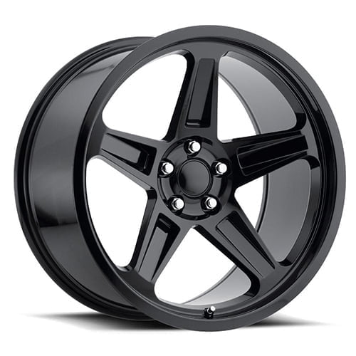 New 20x9.5 Inch Wheel for Dodge Demon FR 73 Style 20 inch Gloss Black Alloy Rim 5x115mm Bolt-Pattern 12mm Offset - Factory Reproduction Wheel