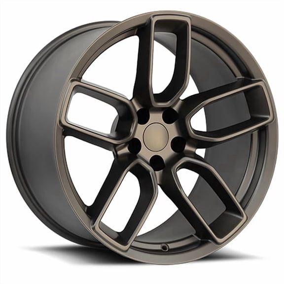 New 20x9.5 Inch Wheel for Dodge Widebody FR 74 Style 20 inch Satin Bronze Alloy Rim 5x115mm Bolt-Pattern 15mm Offset - Factory Reproduction Wheel