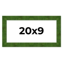 20x9 Frame Green Burl Solid Wood Picture Frame | 1.75 Inches Moulding Width | Interior Frame Depth