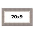 thumbnail image 1 of 20x9 Frame Grey Real Wood Picture Frame Width 2.75 Inches | Interior Frame Depth 0.5 Inches | Linus, 1 of 8