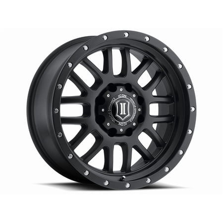 ICON Alloys Alpha, Satin Black, 20 x 9 / 8 x 180, 12mm Offset, 5.5" BS