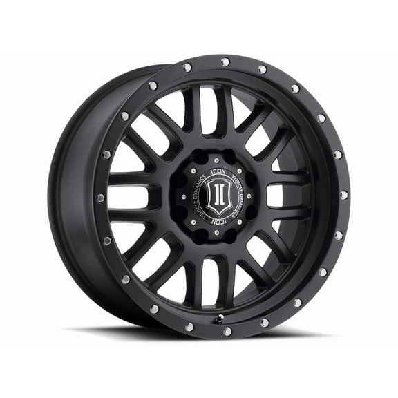ICON Alloys Alpha, Satin Black, 20 x 9 / 8 x 180, 12mm Offset, 5.5" BS