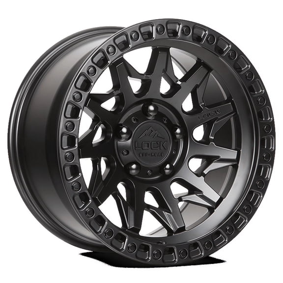 Lock Off-Road Lunatic Matte Black with Matte Black Ring 9-20