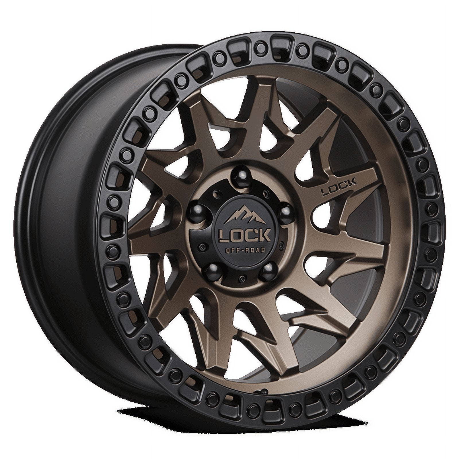 Lock Off-Road Lunatic Matte Bronze with Matte Black Ring 9-20