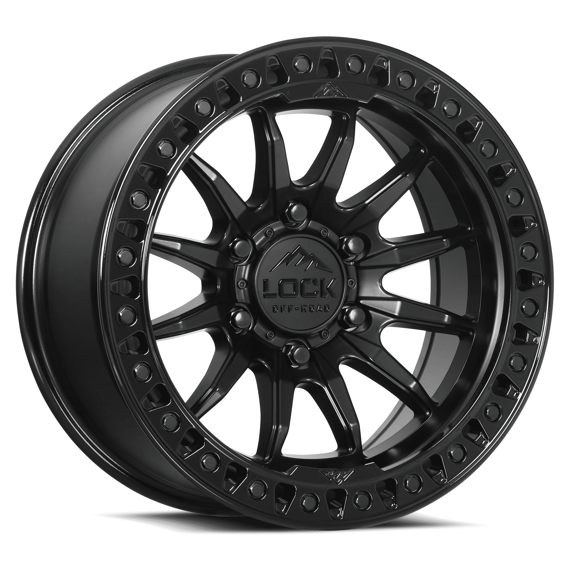Lock Off-Road Trail Matte Black with Gloss Black Ring 9-20