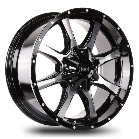 20x9 Mudder Trucker MT513 Breakover Black with Machined Face 5x139.7 5x5.5 5x150 ET18 wheel rim