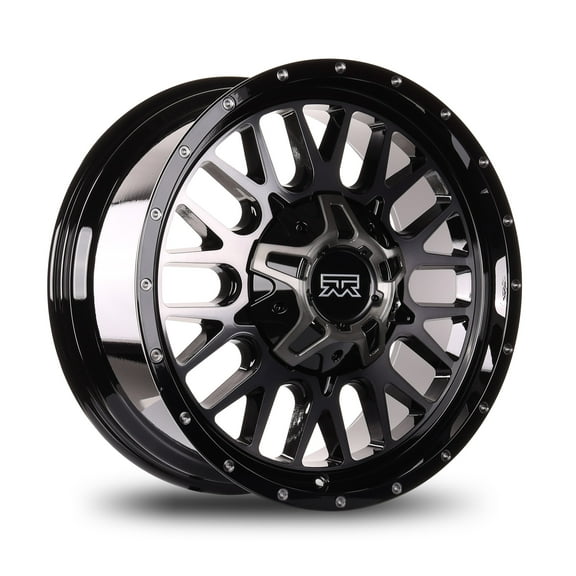 20x9 Mudder Trucker MT937 Sawtooth Black with Gray Tint 6x135 6x139.7 6x5.5 ET18 wheel rim