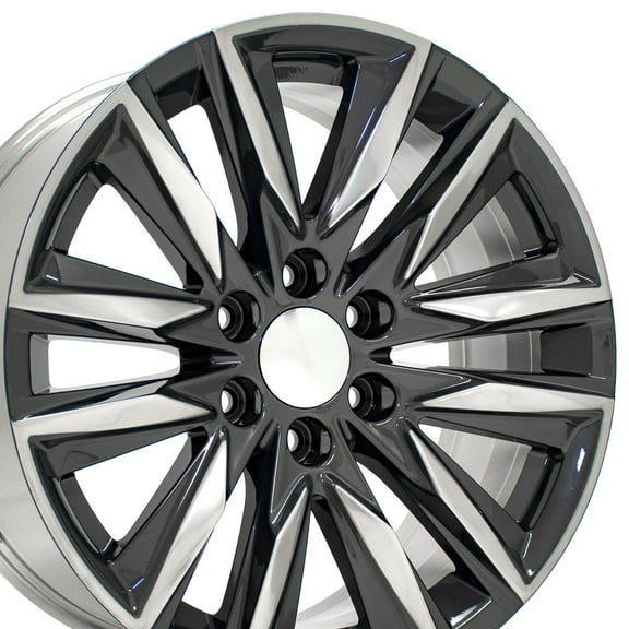 OE Wheels CA91 20 Inch Rim Fits Escalade Sport Style 20x9 Gloss Gunmetal with Polished Face - Hollander 4869 (1)