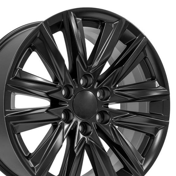 OE Wheels CA91 20 Inch Rim Fits Escalade Sport Style 6x139.7 20x9 Satin Black - Hollander 4869 (1)