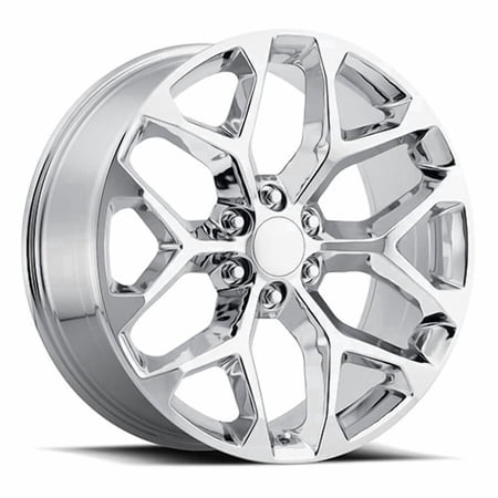 New 20x9 Inch Wheel for Truck Snowflake FR 59 Style 20 inch Chrome Alloy Rim 6x5.5" Bolt-Pattern 27mm Offset - Factory Reproduction Wheel