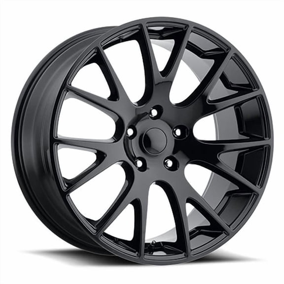 20x9" Size Fits FR 70 for Jeep Hellcat Gloss Black Wheel - 5x5.5" Bolt-Pattern - 30mm Offset - 71.5mm Hub-Size