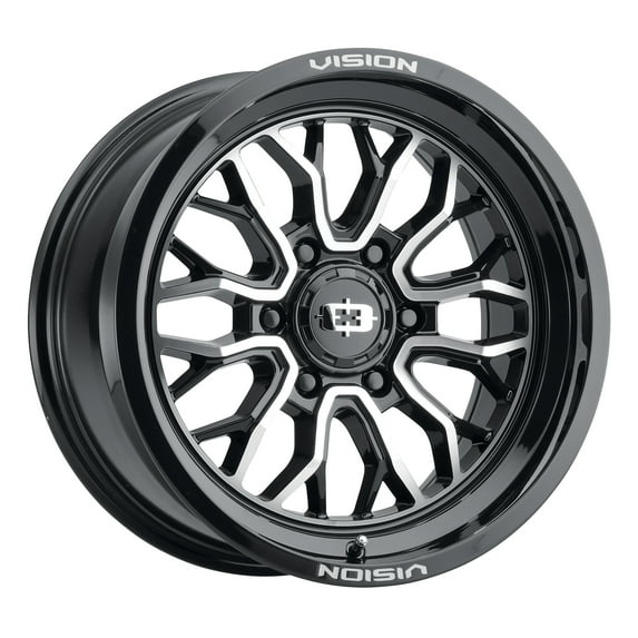 20x9 Vision 402 Riot Gloss Black Machined Face Wheel 6x135 (12mm)