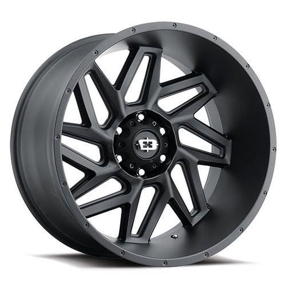 20" Vision Off-Road 361 Spyder Satin Black Wheel 20x9 6x135 Truck Suv Rim 12mm