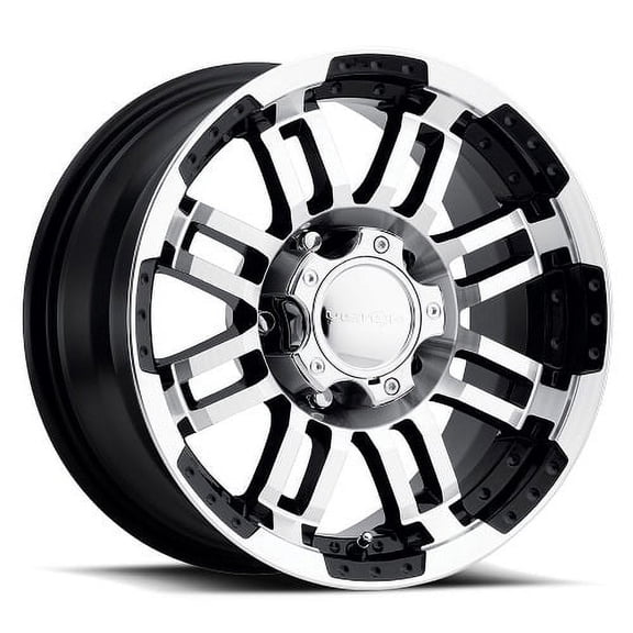 20" Vision 375 Warrior Gloss Black Machined Face Wheel 20x9 5x5.5 Truck Rim 18mm