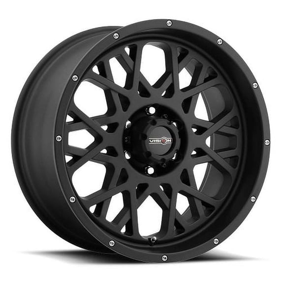 20x9 Vision Off-Road 412 Rocker Satin Black Wheel 8x6.5 (12mm)