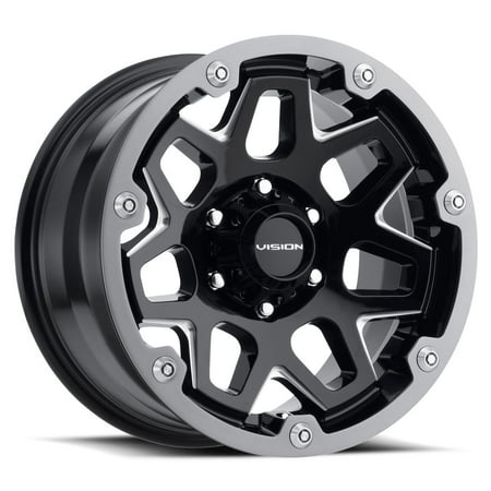 20x9 Vision Off-Road 416 Se7en Gloss Blk Milled Wheel 5x150 (12mm)