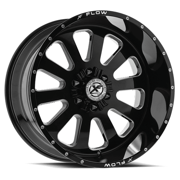 20x9 XFX Flow XFX-302 Gloss Black & Milled Wheel 6x135/6x5.5 (0mm)