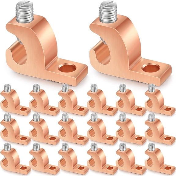 20xLay-in Connector Pool Bonding Lug Copper Conductor Lay-in Connector for Grounding Swimming Pool and Conduits,4-14 AWG