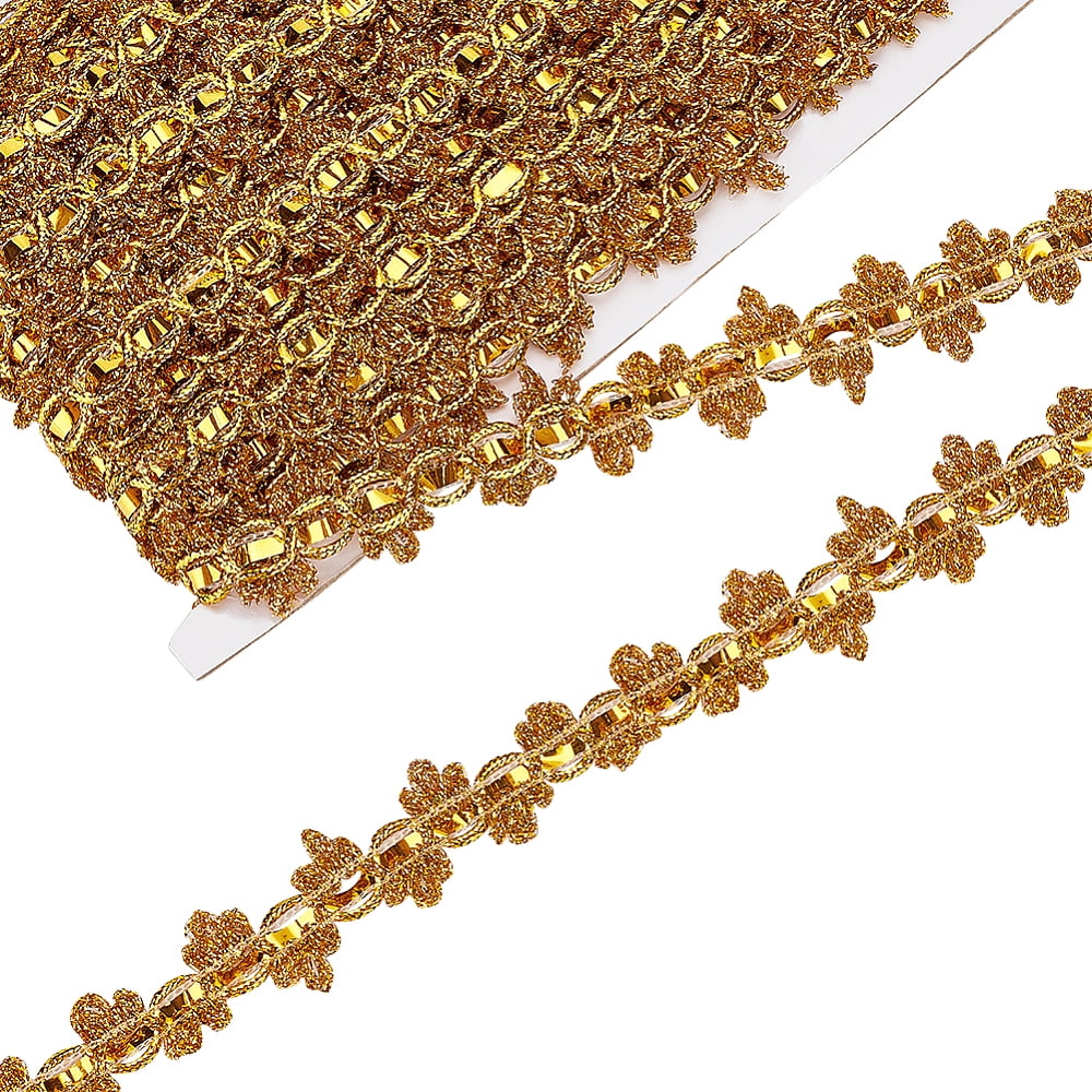 20yards Metallic Lace Trim Craft Ribbon for Bridal Costume Crafts and ...