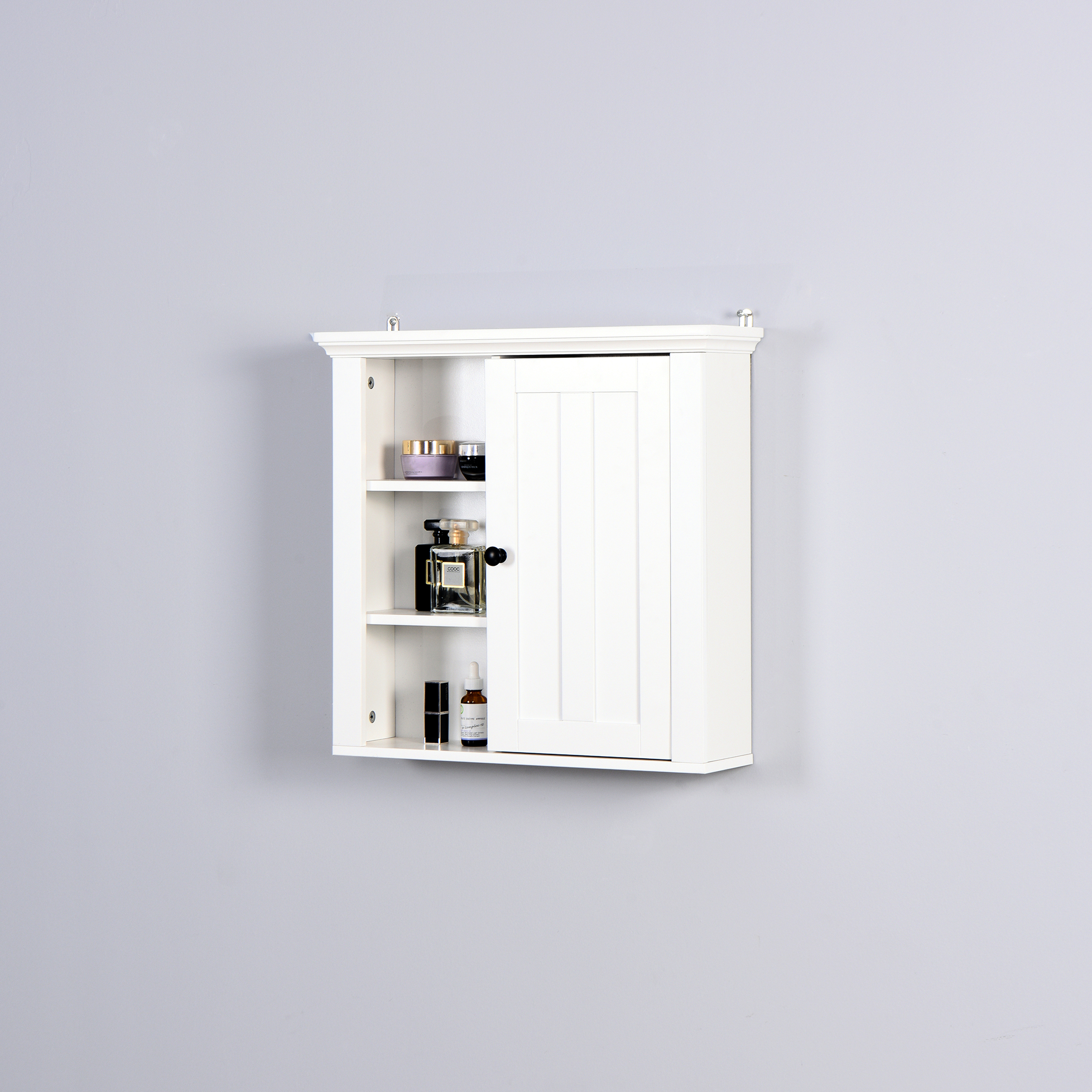 21.01x5.87x20 Inch Bathroom Wall Cabinet With Door, White , Stylish Appearance, Waterproof , Easy Assembly, Adjustable Shelf, Ideal For Toilet Storage, Office, Kitchen, Bedroom Classy Design, And