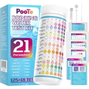21 in 1 Drinking Water Test Kit 143 Strips - Well, Tap, Home, Swimming Pool, Hot Tub Testing Strip for pH, Hardness, Chlorine, Lead, Iron, Copper, Bacteria & More