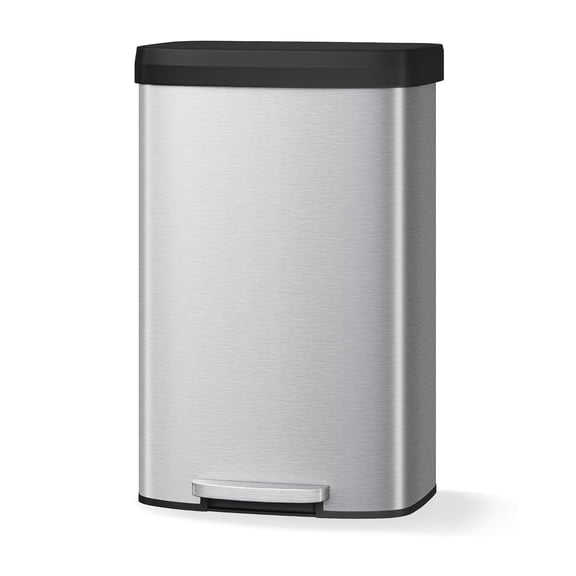 21.1 Gallon Stainless Steel Trash Can with Lid Step On Rear Handle Soft Close Liner Rim Bestseling
