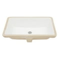 thumbnail image 1 of 21"×13"×7.25" White Ceramic Rectangular Undermount Bathroom Sink with Overflow Hole, 1 of 10