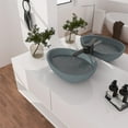 thumbnail image 1 of 21*15.35-inch egg-shaped bathroom cement art basin with drain in the same color, 1 of 1