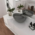 thumbnail image 1 of 21*15.35-inch egg-shaped bathroom cement art basin with drain in the same color, 1 of 1