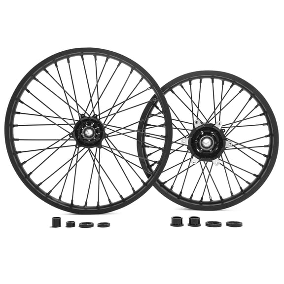 21/19 Black Wheels Set For Honda CR125R CR250R 2002-2007 CRF250R 2004-2013 CRF450R 2002-2013