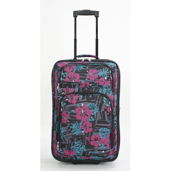 21" 2-Wheel Carry-On Luggage, Hawaiian Floral Print