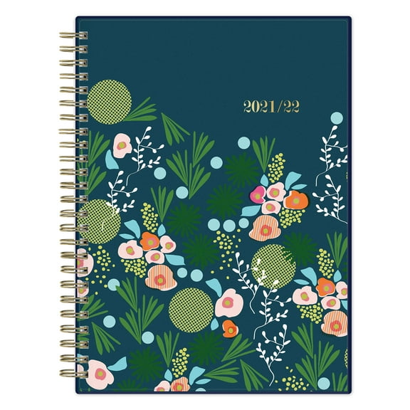 21-22 Weekly Monthly Planner Notes, 5.875" x 8.625", by Snow & Graham for Blue Sky, Kukka Navy