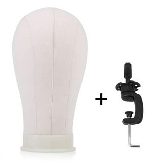 lucicass Wig Head 24Incn Canvas Block Head Wig Stand with Mannequin head  for Making Wigs Display Styling Wig Head with Mount Hole
