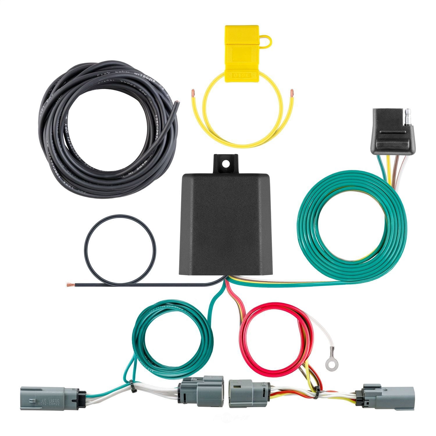 CURT 56462 Custom Wiring Harness; 4-Way Flat Output; Select Ford Bronco, Compatible with Select