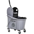 thumbnail image 1 of 21.25" L x 16.25" W x 36" H Large Cleaning Bucket with Wheels for Easy Cleaning, Commercial Rectangular Mop Bucket (Gray), 1 of 8
