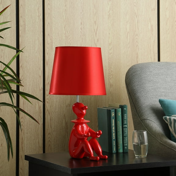 21.25" in Red Modern Clown Phone Resin Table Lamp Red