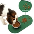 thumbnail image 1 of 21.25x11.41in Large Silicone Pet Feeding Mat Raised Edges Non-Slip Bowl Mat(Green), 1 of 6