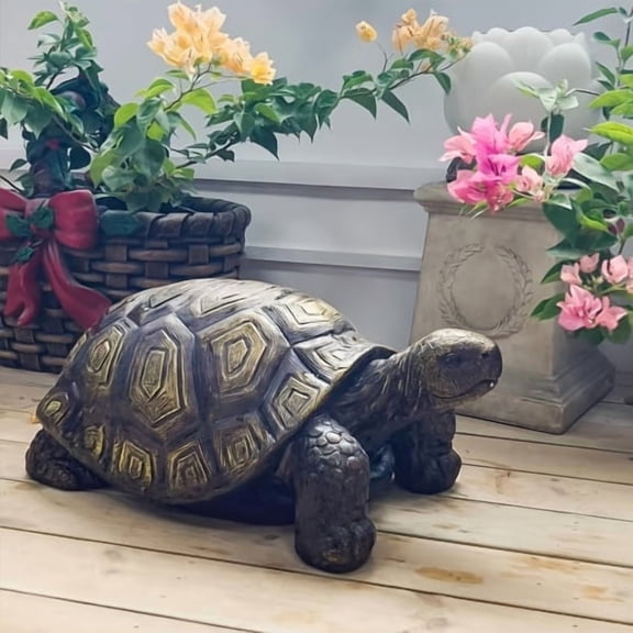 21.3" Large 3D Turtle Statue, Realistic Resin Garden Sculpture with Intricate Shell Design, Weather-Resistant Indoor and Outdoor Decor for Lawn, Balcony, Patio, Unique Home Gift and Landscape Art