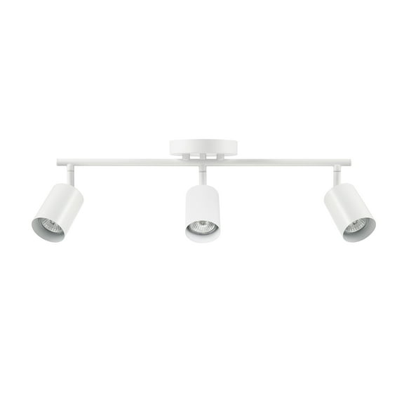 Globe Electric 21" 3-Light Matte White Track Lighting with Pivoting Track Heads