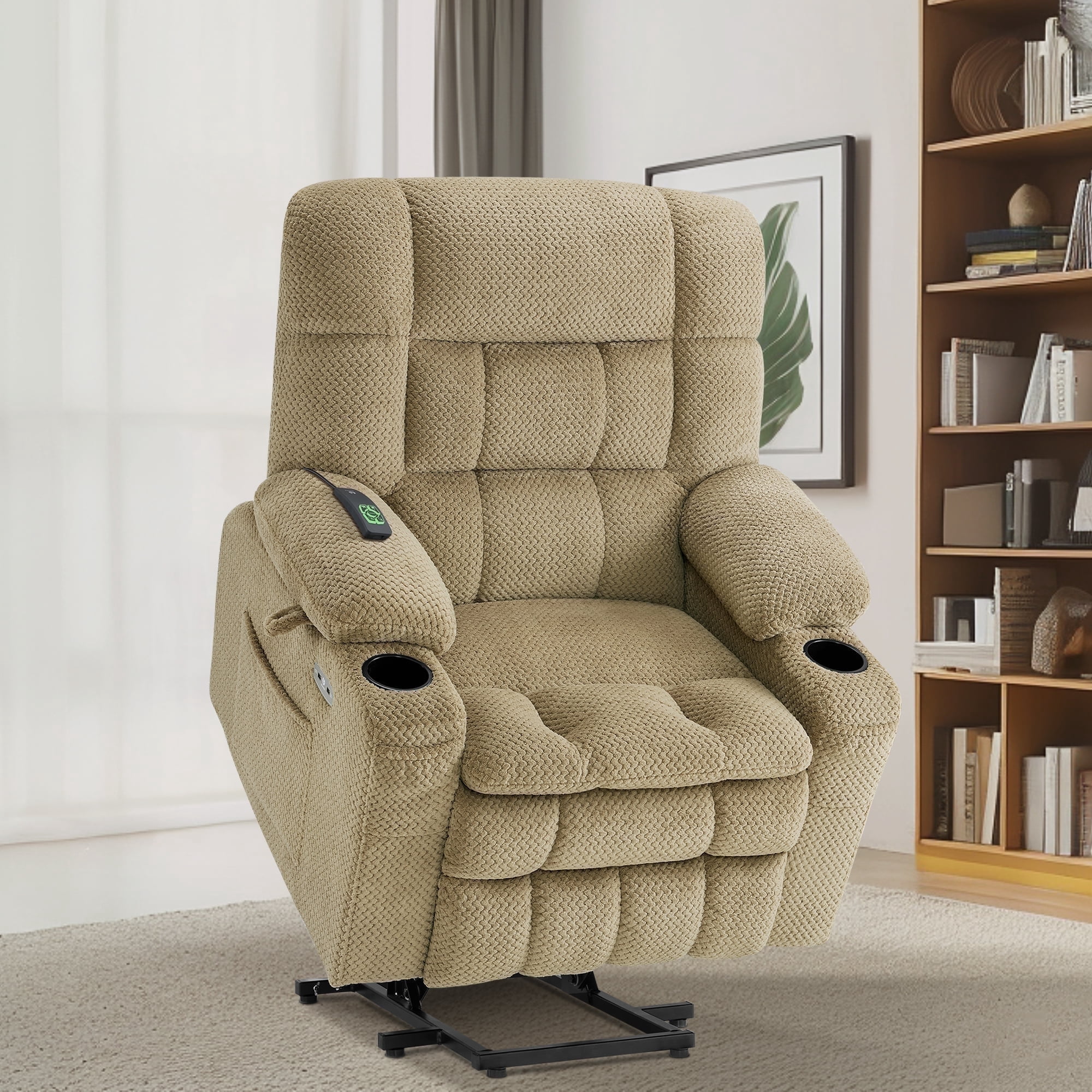 MCombo 21.3" Seat Width Lay Flat Dual Motor Power Recliner Lift Chair ...