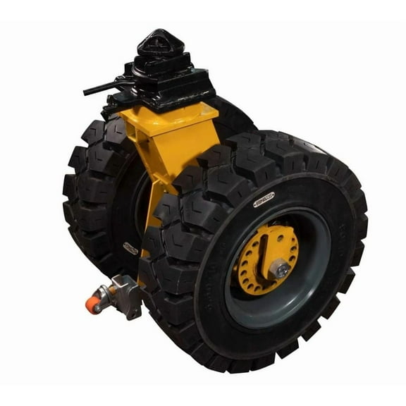 21.3" Shipping Container Rugged Caster Dual Wheel - 4000 lbs WLL/Unit - Rubber Shipping Container Moving Dual Wheels with Twist Lock & Support Wheel