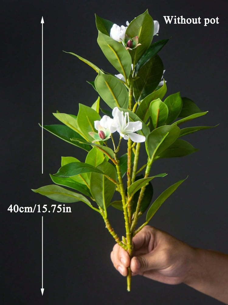 21-40cm Artificial Azaleas Plants Fake Rubber Tree Tropical Palm Leaves ...