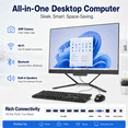 thumbnail image 1 of PTZZHEDM 21.5 Inch All-in-One Business Desktop Computer, Intel i5-2520M, 16GB RAM, 512GB SSD, Built-in Webcam, Windows 10 Pro, Black, 1 of 15