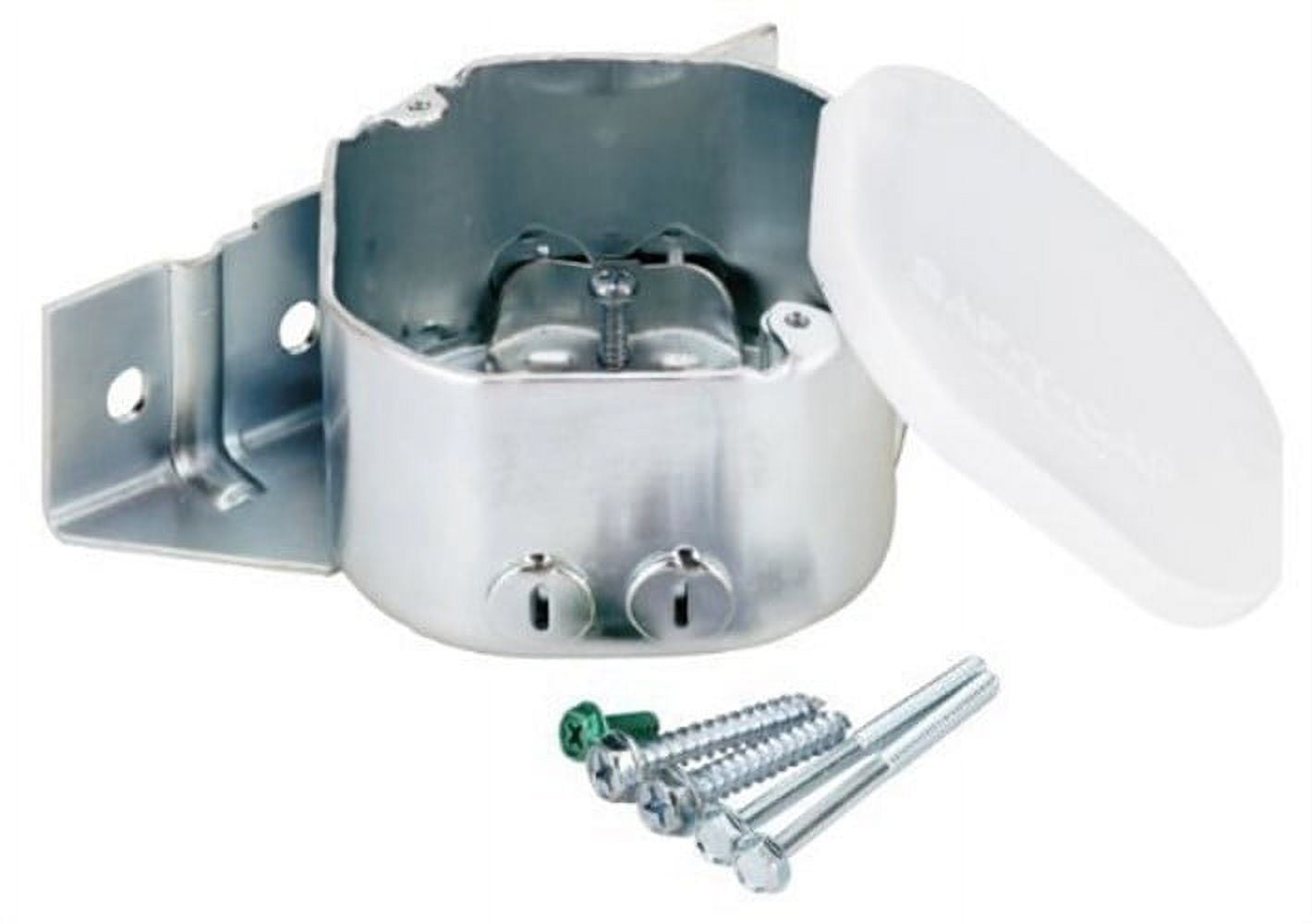 Gray Steel Traditional Ceiling Fan Box with Mounting Kit