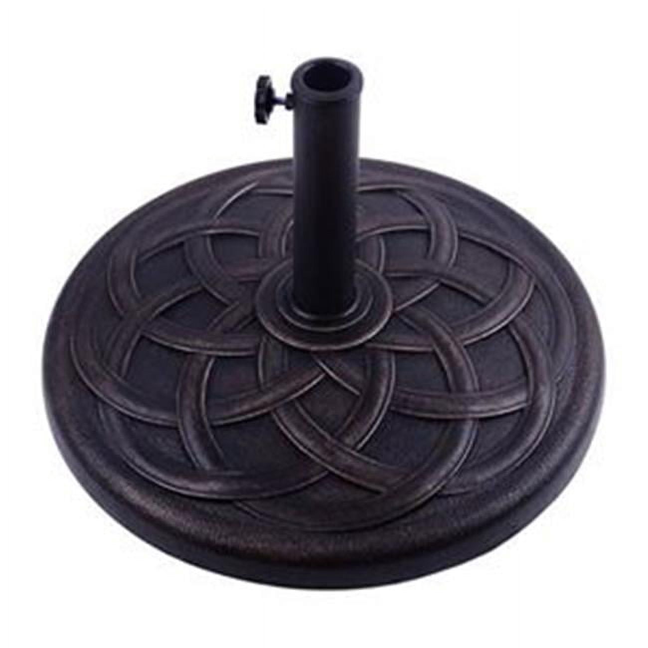 21.5 Dia. x 13.5 in. Outdoor Round Umbrella Holder Base - Bronze