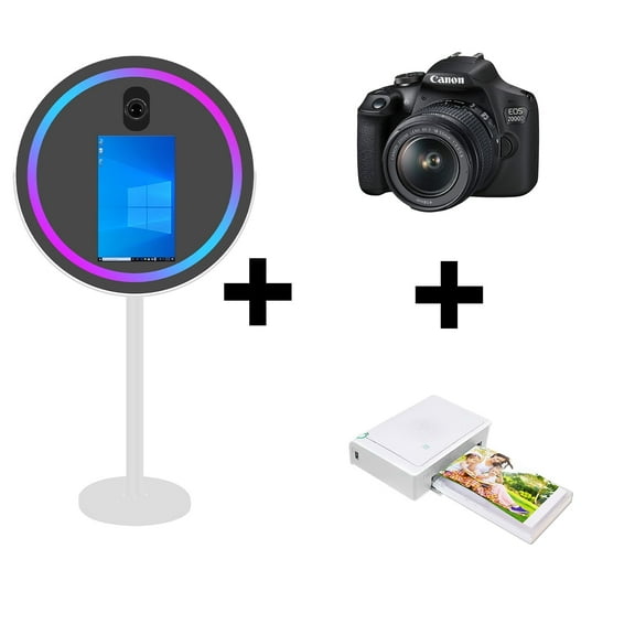 21.5''Portable Mirror Photo Booth Camera Magic Selfie Machine with Touch Screen for Wedding Patry