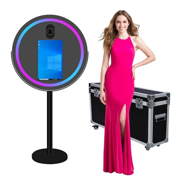 21.5''Portable Mirror Photo Booth Camera Magic Selfie Machine with Touch Screen for Wedding Patry