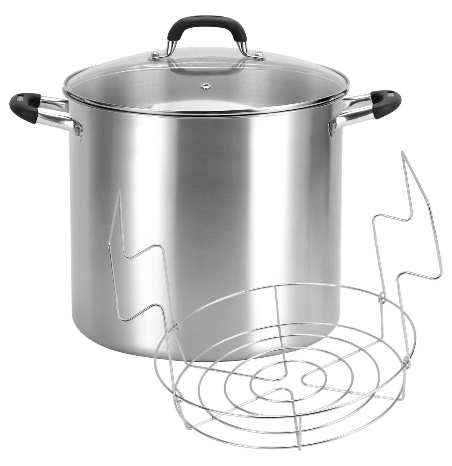 21.5 QT Canning Pot with Rack, Stainless Steel Water Bath Canner
