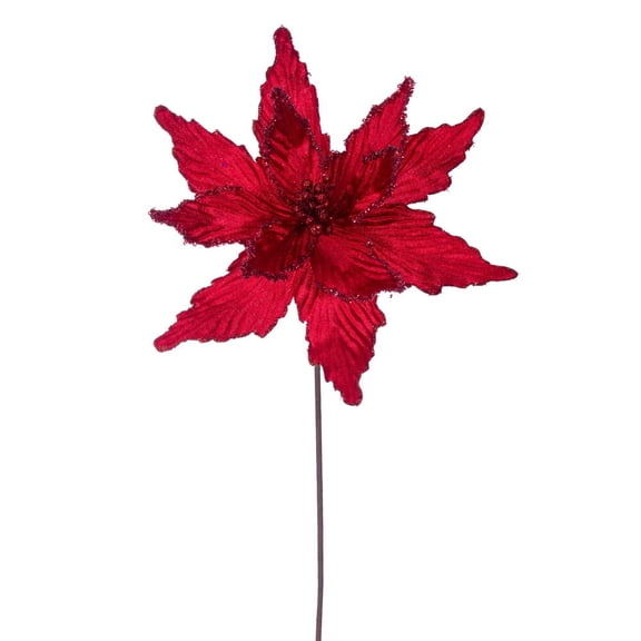 21.5" Red Poinsettia 12" Flower 6/Bag