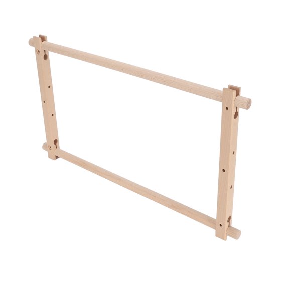21.5 x 12 Inch Rectangular Beech Wood Cross Stitch Frame with Plastic Clip for Embroidery and Needlepoint